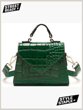 Mini Vegan Leather Crossbody Bag for Women Trendy Small Handbag